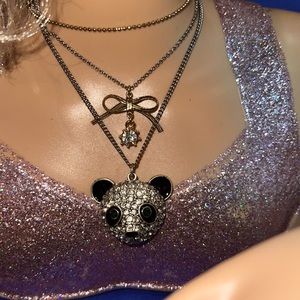 Betsey Johnson New With Tags Panda Necklace